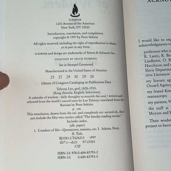 NWOT Leo Tolstoy:  A Calendar of Wisdom - Picture 4 of 4